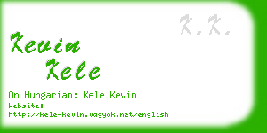 kevin kele business card